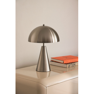 Jaliya Metalen Tafellamp Grijs – Chroom - Sklum