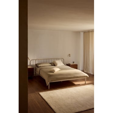 Asteri Ijzeren Bed Tapioca Beige & 160 X 200 Cm - Sklum