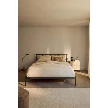Amaia Ijzeren Bed Grijs – Grafiet & 160 X 200 Cm - Sklum