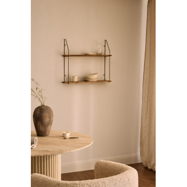 Daven Style Mangohouten Wandplank 2 Schappen - Sklum