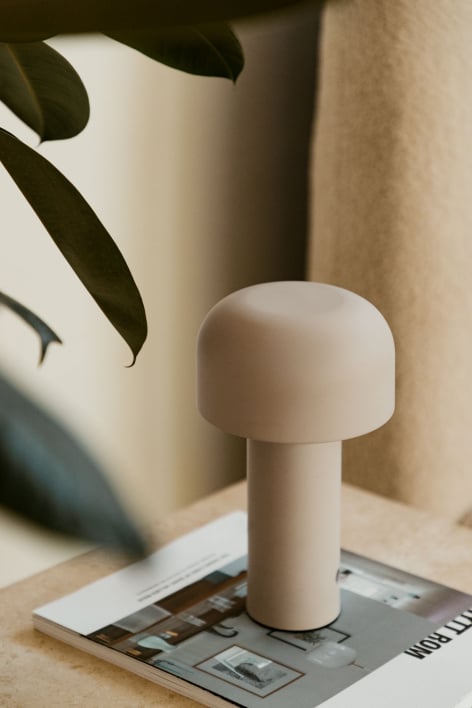 Draadloze LED-tafellamp van ijzer Loentia