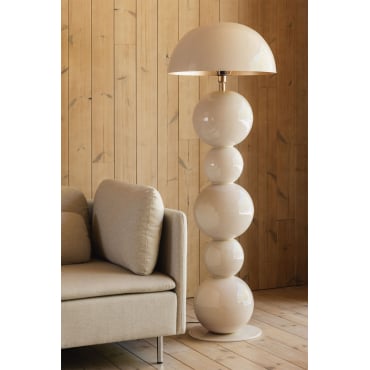 Boulia Ijzeren Vloerlamp Tapioca Beige & ↑155 Cm - Sklum