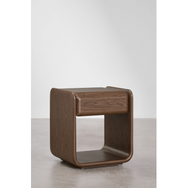 Greysi Mdf Bijzettafel Donker Hout - Sklum