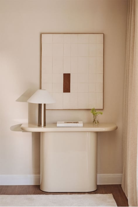 Istanbul MDF halfronde console 120x35 cm - Tapioca beige