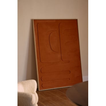 Decoratief Schilderij 100x140 Cm, Handgeschilderd Op Avilon Canvas Rood – Klei - Sklum