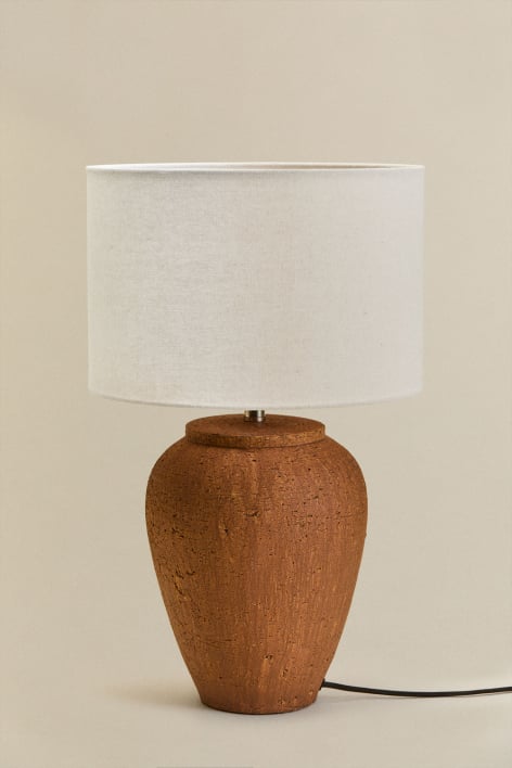 Verena terracotta tafellamp - Rood – klei