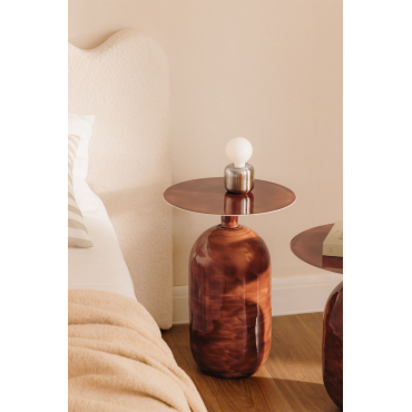 Set Van 2 Ronde Nachtkastjes Van Ijzer Truax Ø40 Cm - Sklum