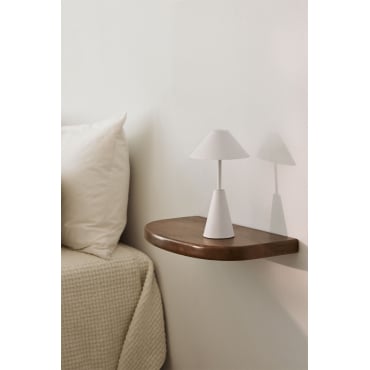 Zwevend Nachtkastje 45x25 Cm In Agathe Mangohout Donker Hout - Sklum