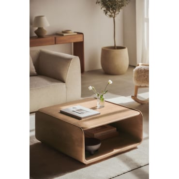 Vierkante Salontafel 75x75 Cm In Tinsley Hout Mangohout - Sklum