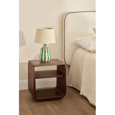 Set Van 2 Rechthoekige Nachtkastjes 40x30 Cm In Tinsley Hout Donker Acaciabruin - Sklum