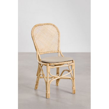 Zariel Rotan Eetkamerstoel Natuurlijk & Bruin – Zand - Sklum