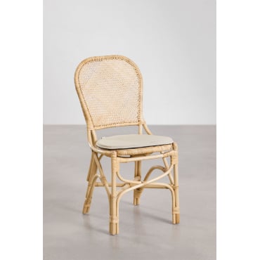 Set Van 2 Zariel Rotan Eetkamerstoelen Natuurlijk & Beige – Crème - Sklum