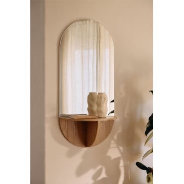 Borievo Mdf Haltafel Met Spiegel Ash Brown - Sklum