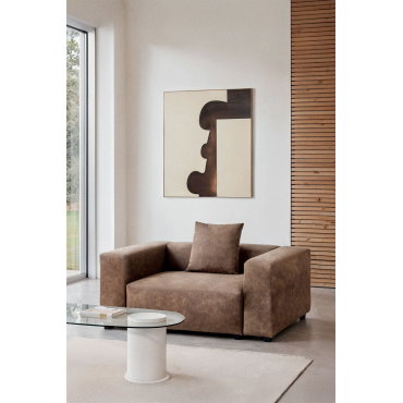 Bruna Fauteuil ↔︎165 Cm Bruin Koffie Suède - Sklum