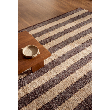 Jute En Katoenen Tapijt Serilda Bruin – Koffie & 230x160 Cm - Sklum