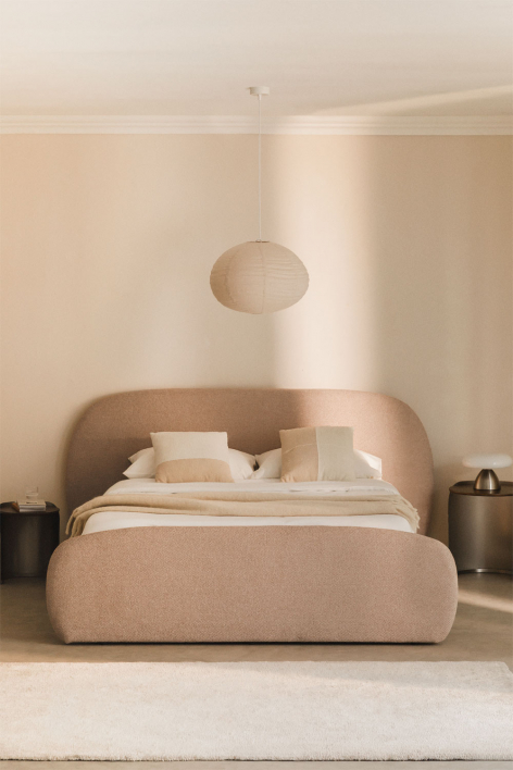 Brunel bouclé stoffen bed