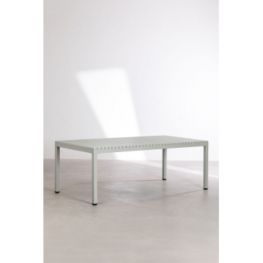 Rechthoekige Aluminium Eettafel (210x100 Cm) Marti Groen – Khaki - Sklum