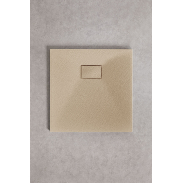 Soho Vierkante, Antislip, Extra Vlakke Smc-hars Douchebak Licht Zandbruin & 80 X 80 Cm - Sklum