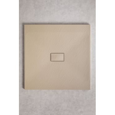 Soho Vierkante, Antislip, Extra Vlakke Smc-hars Douchebak Licht Zandbruin & 100 X 100 Cm - Sklum