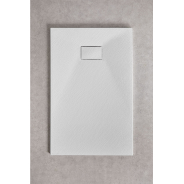 Soho Rechthoekige, Antislip, Extra Vlakke Smc-hars Douchebak Wit & 120 X 80 Cm - Sklum