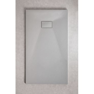 Soho Rechthoekige, Antislip, Extra Vlakke Smc-hars Douchebak Grijs – Koel & 140 X 80 Cm - Sklum