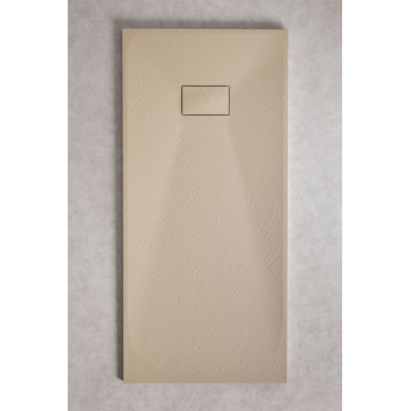 Soho Rechthoekige, Antislip, Extra Vlakke Smc-hars Douchebak Licht Zandbruin & 150 X 70 Cm - Sklum
