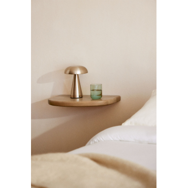 Set Van 2 Zwevende Nachtkastjes 45x25 Cm In Agathe Mangohout Natuurlijk Hout - Sklum