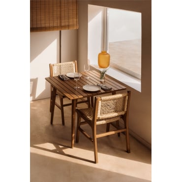 Vierkante Keukentafel 90x90 Cm In Acaciahout Tenay Acacia Bruin - Sklum