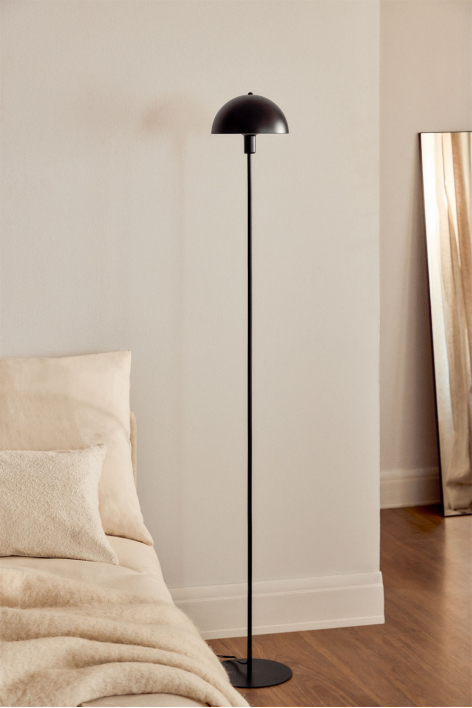 Alnair ijzeren vloerlamp - Zwart