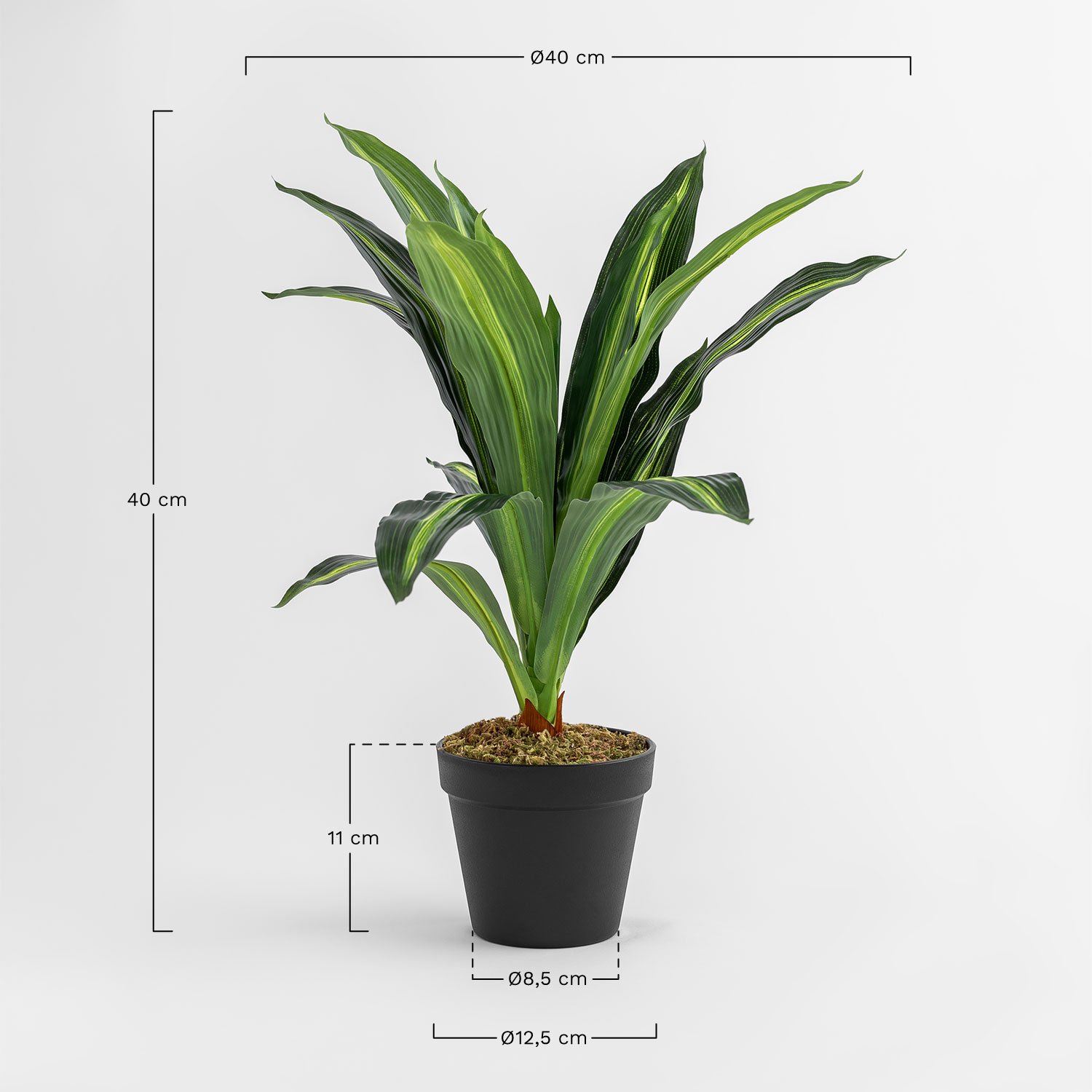 Decoratieve Kunstplant Dracaena 40 cm, AFMETINGEN