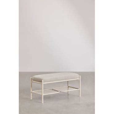Anisa Gestoffeerde Bank Tapioca Beige & Gebroken Wit Chenille - Sklum
