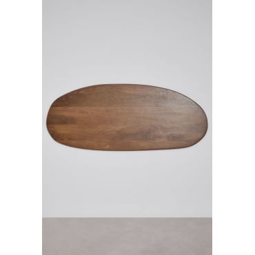 Hoofdbord ↔︎180 Cm In Agathe Mangohout Donker Hout & 150 Cm - Sklum