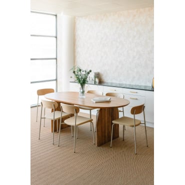 Ovale Eettafel In Acaciahout (200x100 Cm) Bedum Ash Brown - Sklum