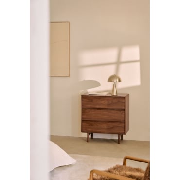 Treveris 3-laden Houten Ladekast Marrón Nogal Oscuro - Sklum