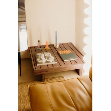 Dailin Vierkante Salontafel 75x75 Cm In Acaciahout Acacia Bruin - Sklum