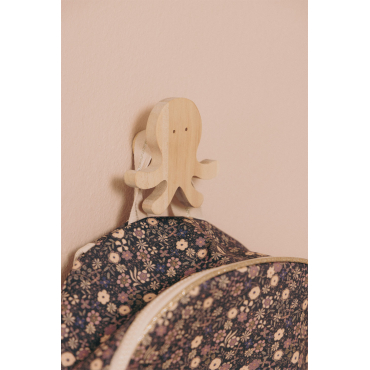 Wandkapstok In Grenenhout Pol Kids Octopus - Sklum