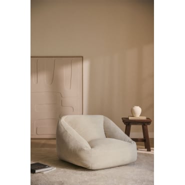 Thiago Corduroy Puff Fauteuil ↔︎ 90 Cm & Corduroy Bruin - Tarwe - Sklum