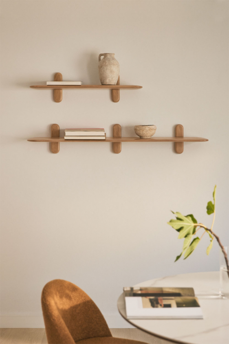 Set van 2 houten wandplanken Veleta