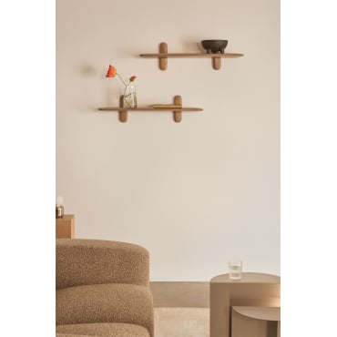 Set Van 2 Wandplanken In Veleta-hout Mangohout & ↔︎ 80 Cm - Sklum