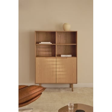Hoge Dressoirkast Van Eikenhout Treveris Eikenhout & 105 X 45 Cm - Sklum