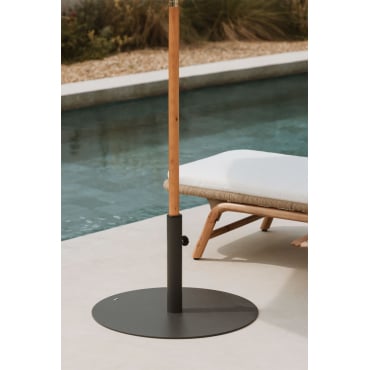 Ronde Parasolvoet Ø60 Cm In Staal Peuet Grijs – Grafiet - Sklum
