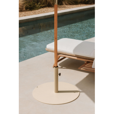 Ronde Parasolvoet Ø60 Cm In Staal Peuet Tapioca Beige - Sklum