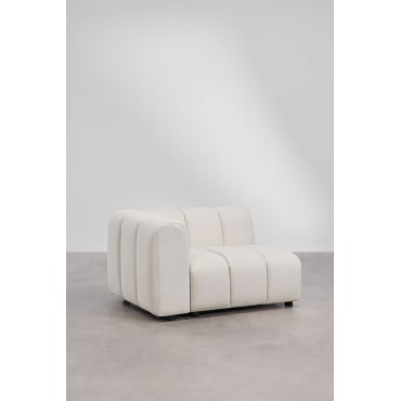 Linkerhoekmodule Voor Modulaire Bank In Eliot Boucléstof Crèmebeige Boucléstof - Sklum