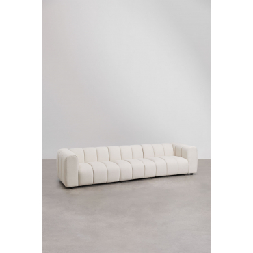 Eliot 3-delige Modulaire Bank In Bouclé Stof Crèmebeige Boucléstof - Sklum