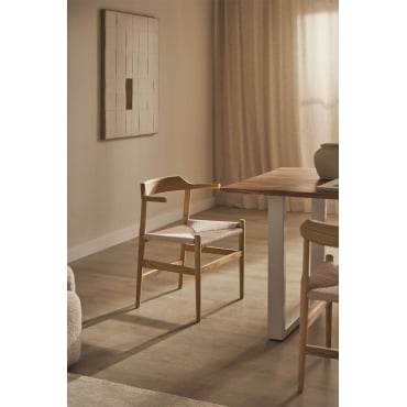 Pakket Van 4 Nieuwe Noel Essenhouten Eetkamerstoelen Natuurlijk Hout - Sklum