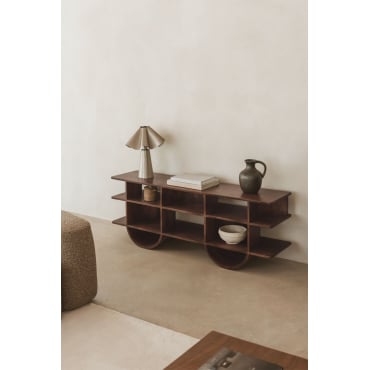 Flin Houten Stellingkast Donker Handvat Hout & ↑55 Cm - Sklum