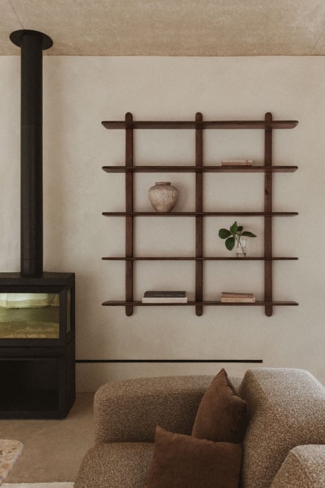 Veleta houten wandrek - Donker Acaciabruin