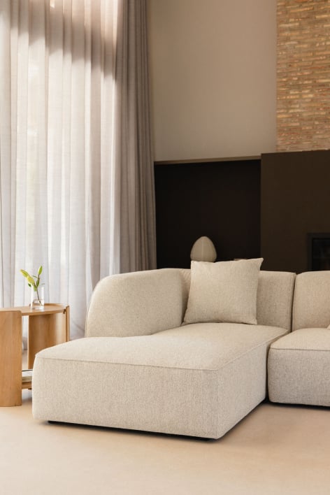 Linker chaise longue module voor gestoffeerde modulaire bank Cardea