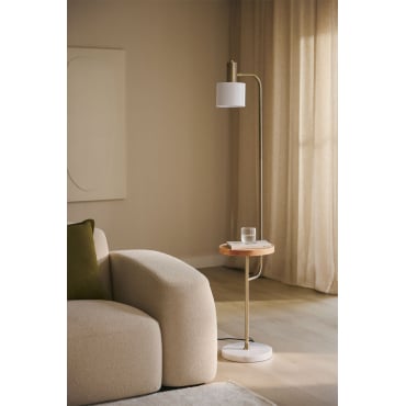 Vloerlamp Met Tafel Águeda Wit - Sklum