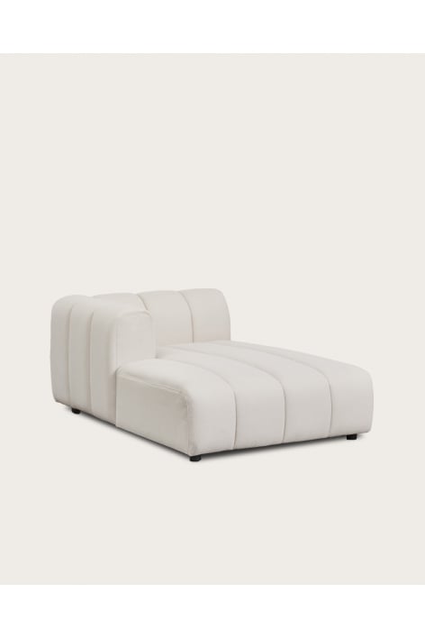 Linker chaise longuemodule voor modulaire bank in Eliot boucléstof